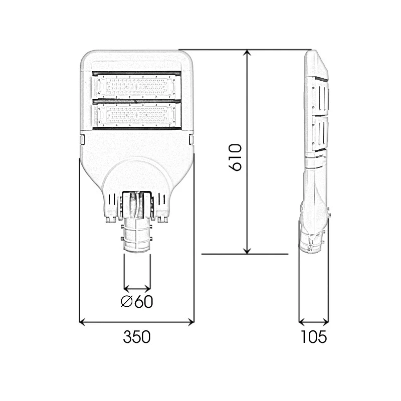 Đèn LED đường phố D01 Module SMD - Công suất 100W - Ảnh 8