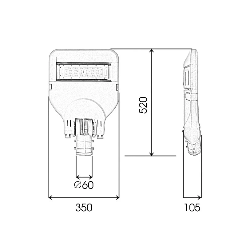 Đèn LED đường phố D01 Module SMD - Công suất 50W - Ảnh 8