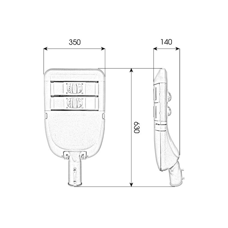 Đèn LED đường phố D02 Module COB - Công suất 100W - Ảnh 10