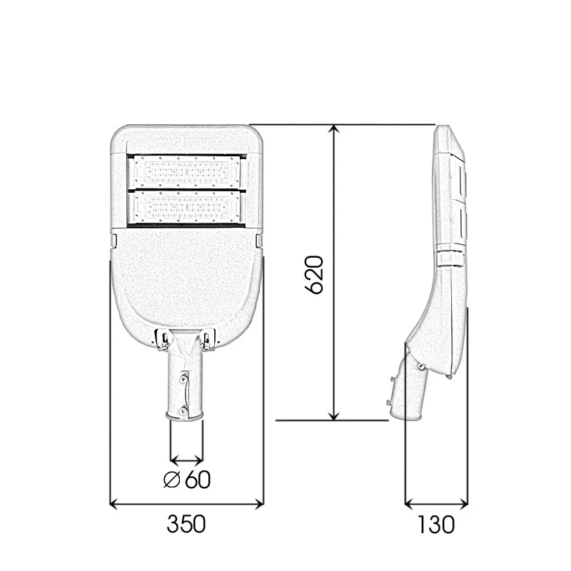 Đèn LED đường phố D02 Module SMD - Công suất 100W - Ảnh 8