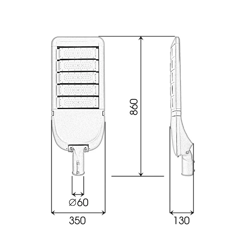 Đèn LED đường phố D02 Module SMD - Công suất 250W - Ảnh 8