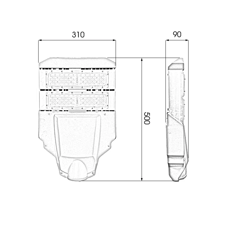 Đèn LED đường phố D12 chip LED SMD - Công suất 100W - Ảnh 8
