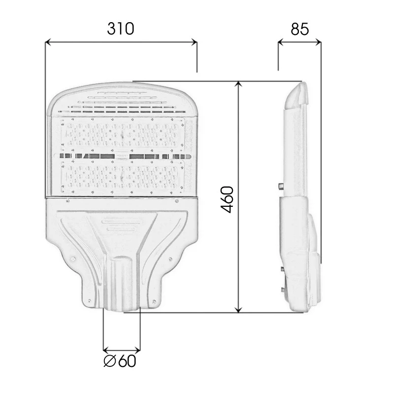 Đèn LED đường phố D13 chip LED SMD - Công suất 100W - Ảnh 9
