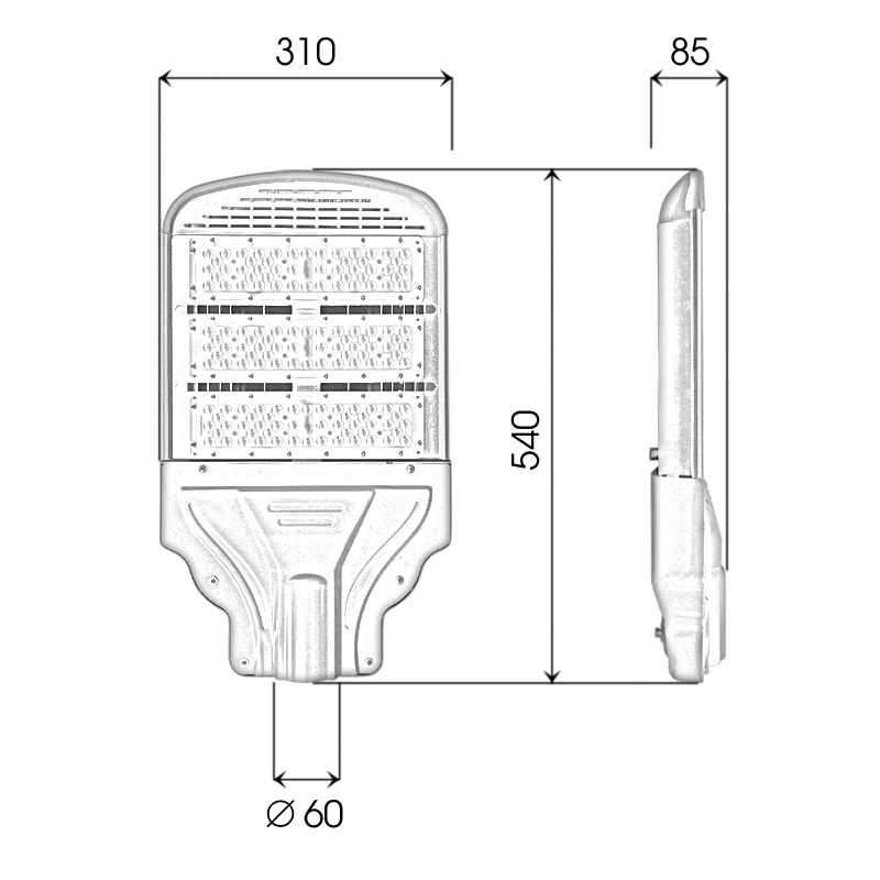 Đèn LED đường phố D13 chip LED SMD - Công suất 150W - Ảnh 9
