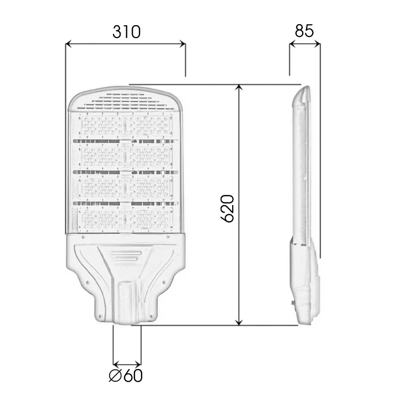 Đèn LED đường phố D13 chip LED SMD - Công suất 200W - Ảnh 9