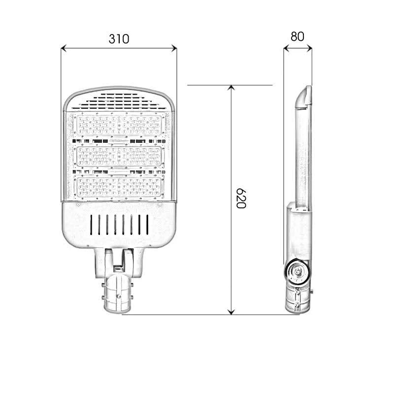 Đèn LED đường phố D14 chip LED SMD - Công suất 150W - Ảnh 5