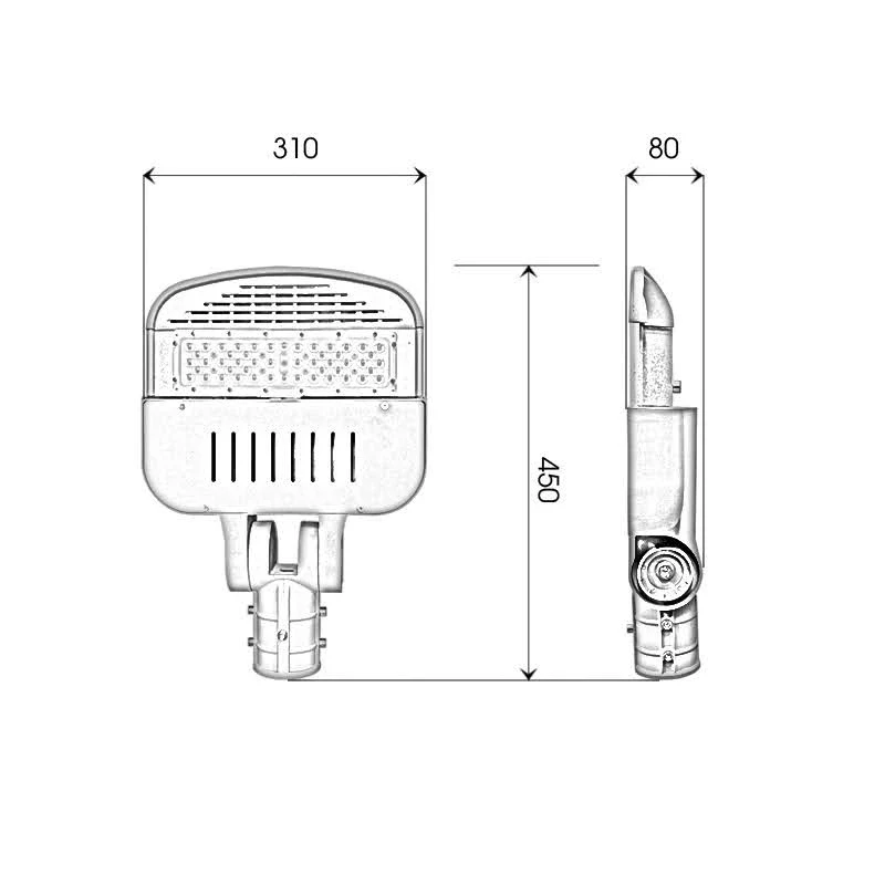 Đèn LED đường phố D14 chip LED SMD - Công suất 50W - Ảnh 5