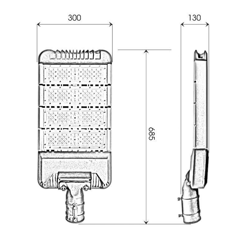 Đèn LED đường phố D15 chip LED SMD - Công suất 200W - Ảnh 6