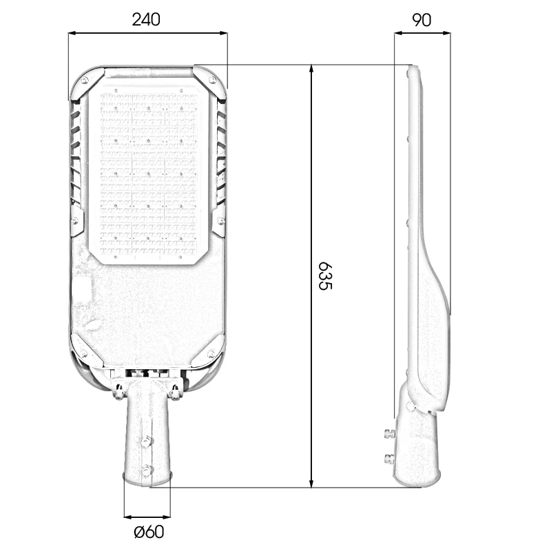 Đèn LED đường phố D22 chip LED SMD - Công suất 150W - Ảnh 9