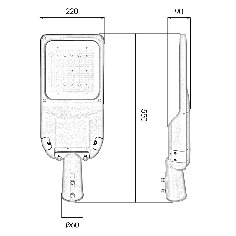 Đèn LED đường phố D23 chip LED SMD - Công suất 100W - Ảnh 9