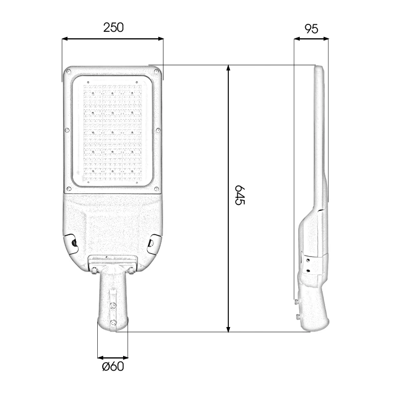 Đèn LED đường phố D23 chip LED SMD - Công suất 150W - Ảnh 9