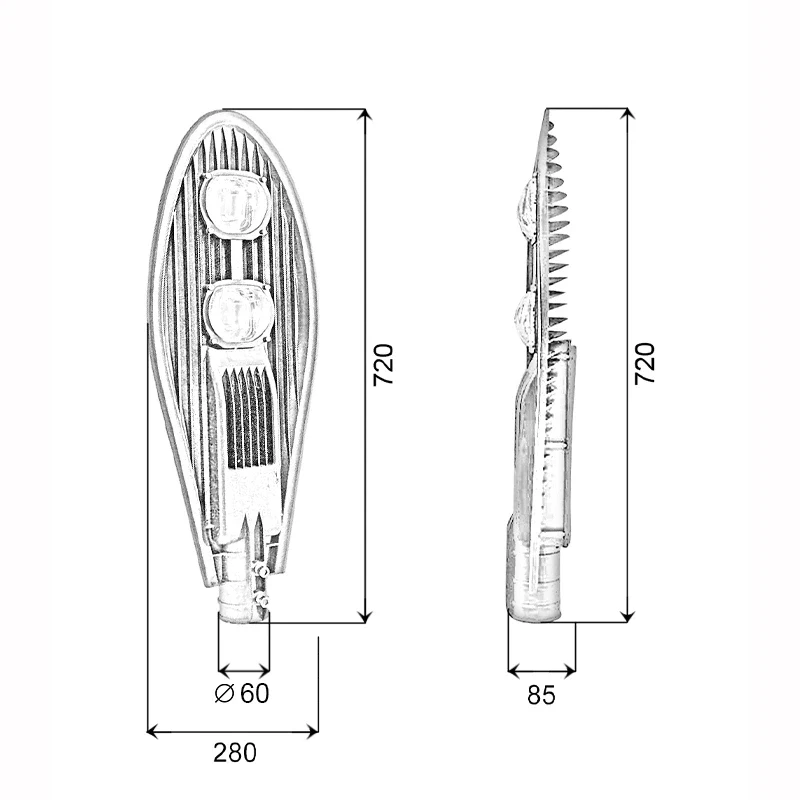 Đèn LED đường phố DQL chip LED COB - Công suất 100W - Ảnh 6
