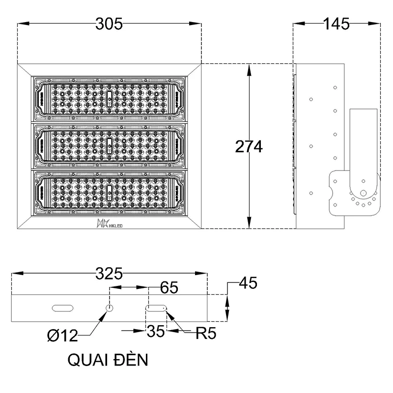 Đèn pha LED module SMD P02 - Công suất 150W - Ảnh 9