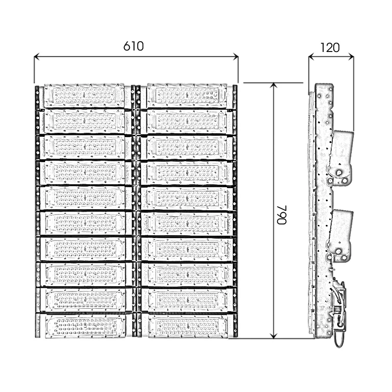 Đèn pha LED module SMD P03 - Công suất 1000W - Ảnh 10