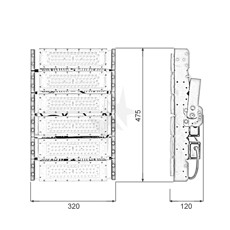 Đèn pha LED module SMD P03 - Công suất 300W - Ảnh 8