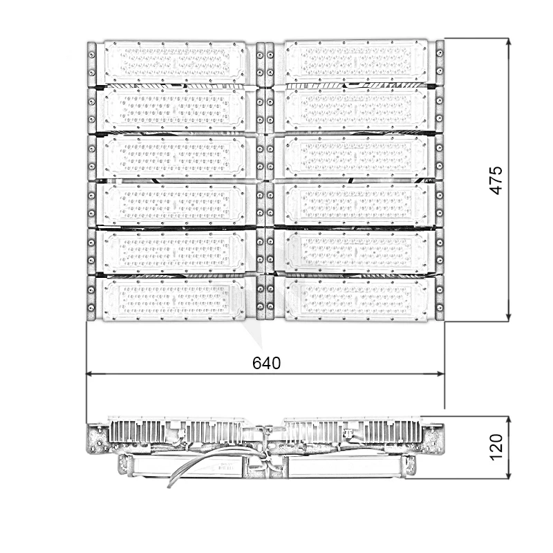 Đèn pha LED module SMD P03 - Công suất 600W - Ảnh 8