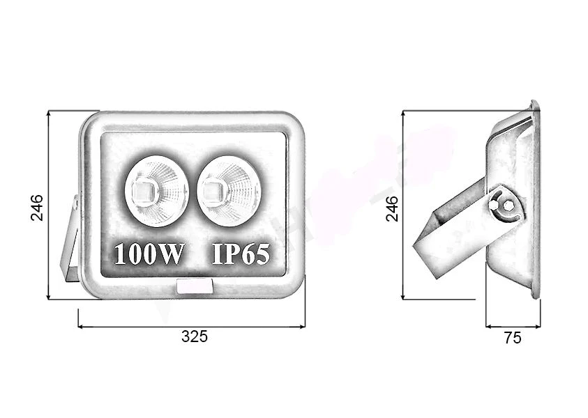Đèn pha PTC chip LED COB - Công suất 100W - Ảnh 2