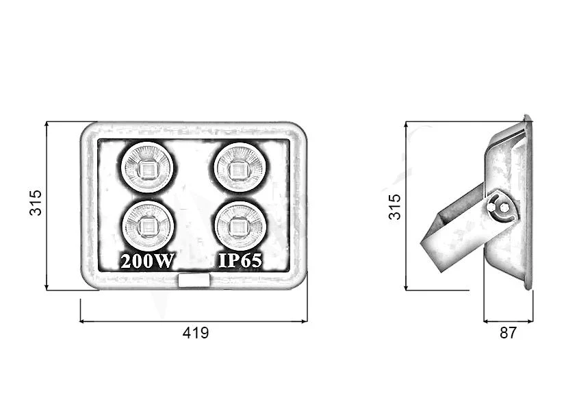 Đèn pha PTC chip LED COB - Công suất 200W - Ảnh 9