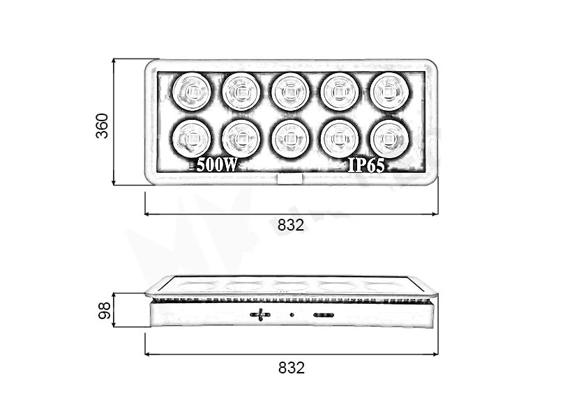 Đèn pha PTC chip LED COB - Công suất 500W - Ảnh 2