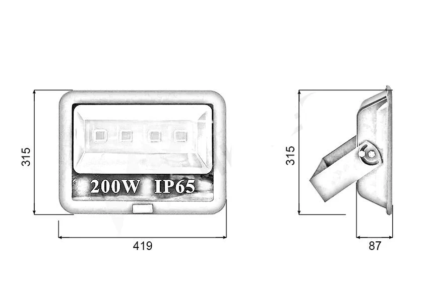 Đèn pha PTR chip LED COB - Công suất 200W - Ảnh 4