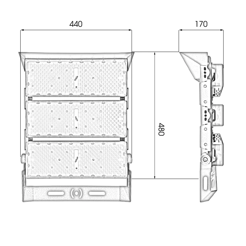 Đèn pha LED module SMD P04 - Công suất 600W - Ảnh 9