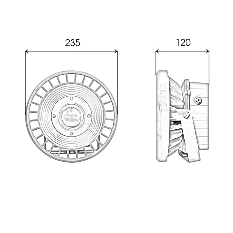 Đèn phòng nổ UFO chip LED COB - Công suất 50W - Ảnh 5